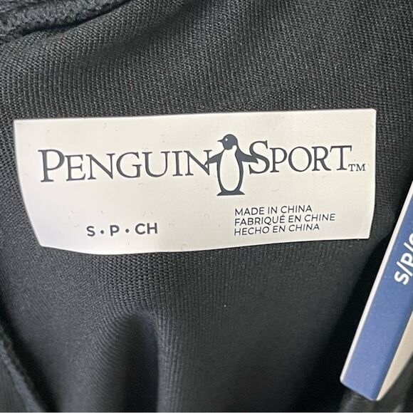 Penguin Sport Shorts Men’s Small Black Elastic Waist Pockets Activewear - Picture 4 of 9